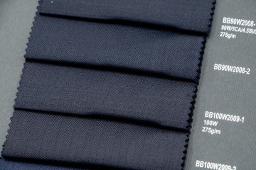 Black Pure Wool Fabric