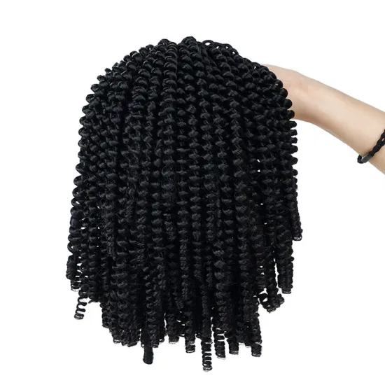wholesale price ombre spring twist short curly wavy crochet braiding hair