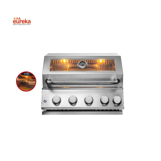 Stainless Steel Built In 4 Burners Outdoor Design Gas Bbq Grills For Balcony