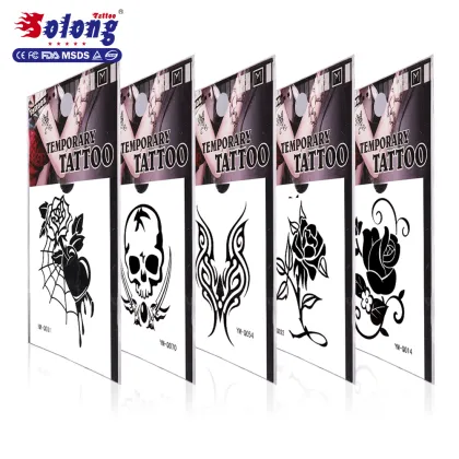 Solong tattoo fision OEM black tattoo sticker body temporary tattoo sticker
