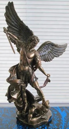 archangel michael marble statue