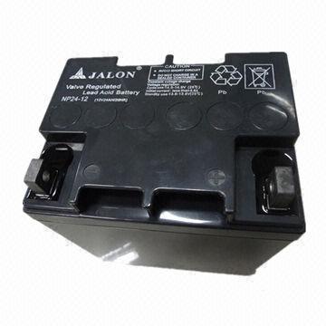 12V/24Ah Lead-acid Battery, Sized 165 x 125 x 175mm with CE, ISO, UL and SGS Marks