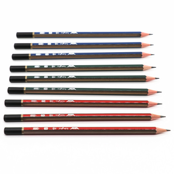 HB Pencil Golden and Color Body with Eraser PVC Packing