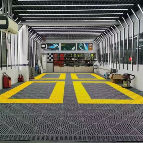 Plastic PP Interlocking Garage Car Wash Floor Tiles