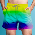 Shorts imprimés colorés avec poches et fermetures à glissière