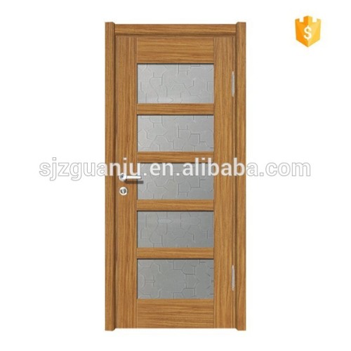 MDF Wooden Swing PVC Door With Glass