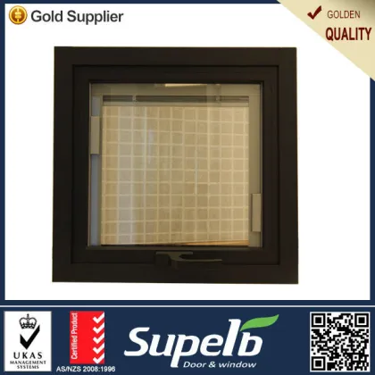 Superb cherry solid wood composite aluminium top hung window