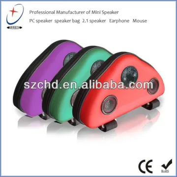 portable stereo bicycle speaker bag camping bike speaker with Fm