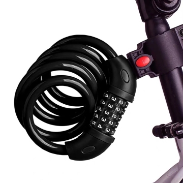 5-Digit Code Motorcycle Lock - Combination Security Cable Lock for Bikes