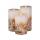 Shell Moving Wick Led Flameless Pillar Candles