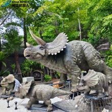 Triceratops thực tế thời tiền sử hoạt hình cho công viên chủ đề