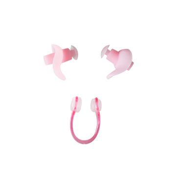 Waterproof Silicone Gel Earplugs with Nose Clip Set for Showering, Snorkeling, Diving, and Swimming