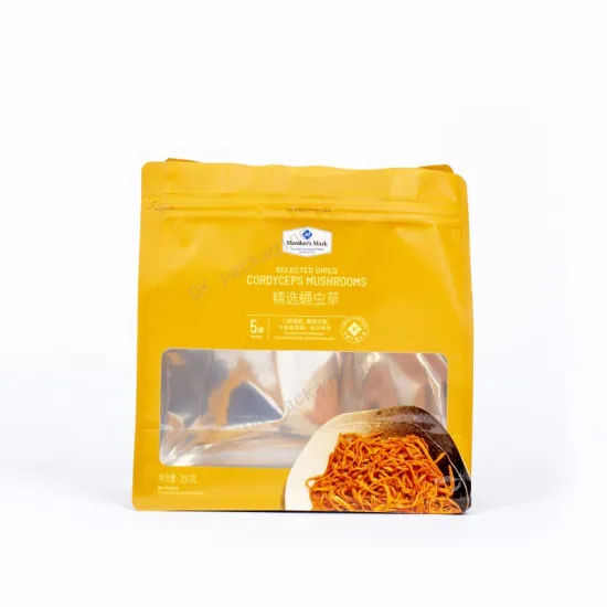 Customized Recyclable Food Grade Stand Up Pouch with Window for Food Packaging