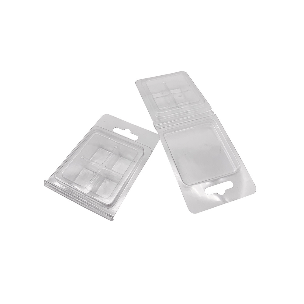 Transparent wax melts containers plastic packaging 4 cavity