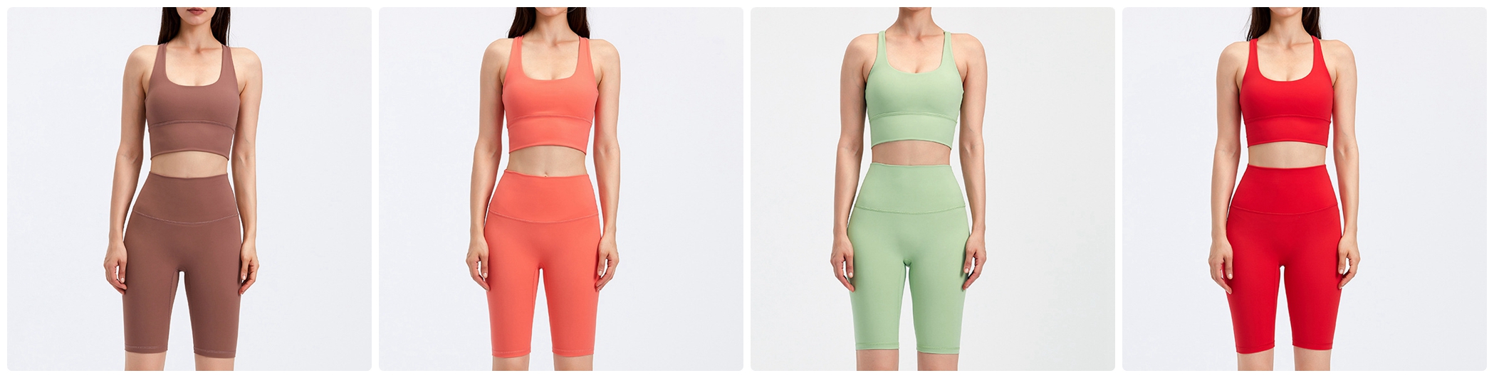 biker yoga shorts sets