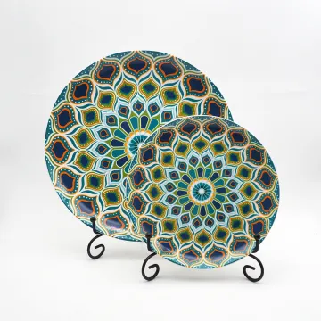 quality best price vintage ceramic plated dinner plate