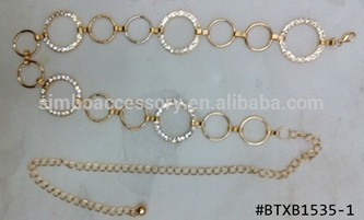 2015 hot new metal hoop belt with rhinestones, diamond belt,cheap chain belt,women waist belt,lady belt,garment accessory
