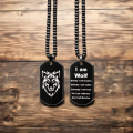 High Quality Custom Gold Plated Stainless Steel Cross Necklace Engraved Mens Dog Tag for Men Chains Type