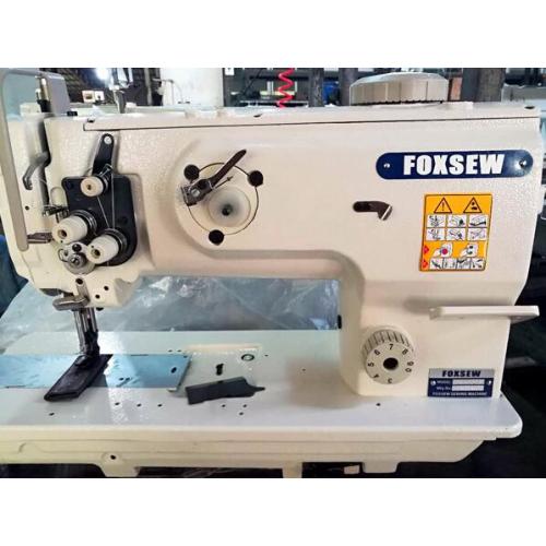 Machine de couture à pas de pied de marche à aiguille unique avec grand crochet à axe vertical