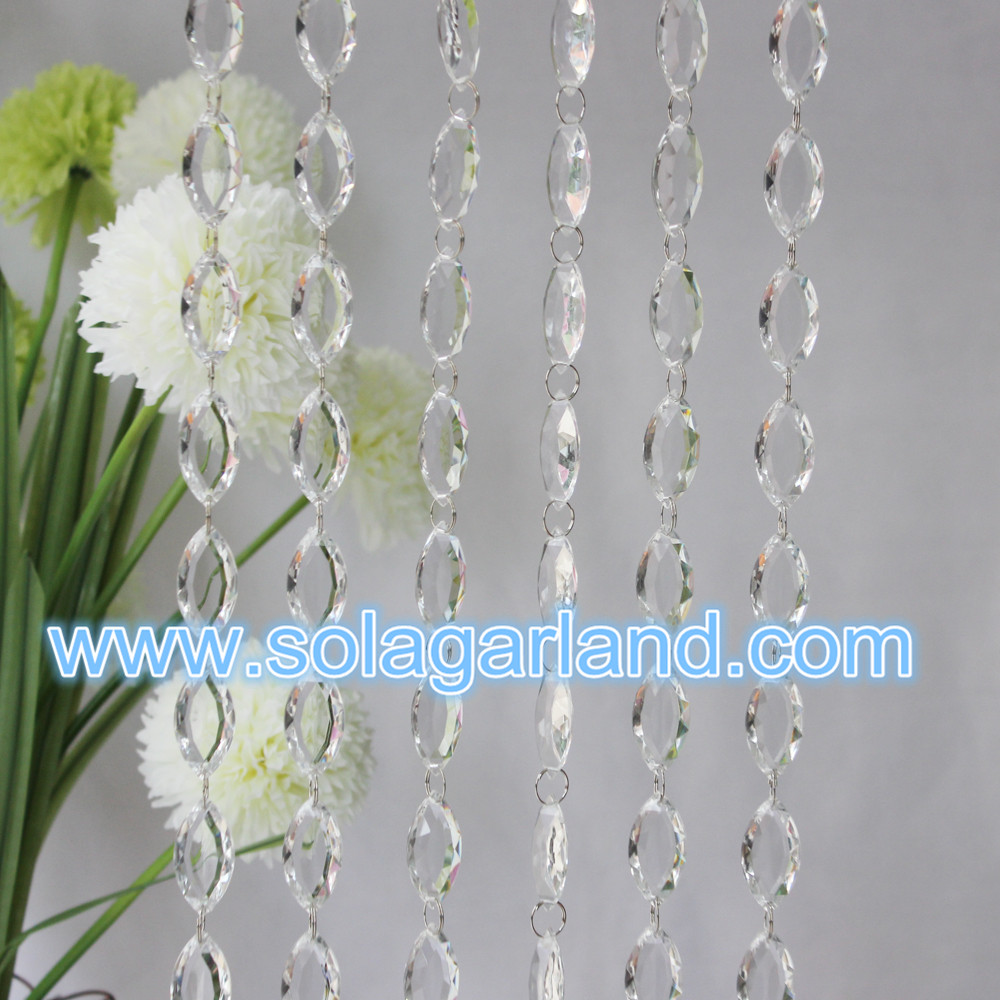 Acrylic Crystal Shuttle Beads Garland