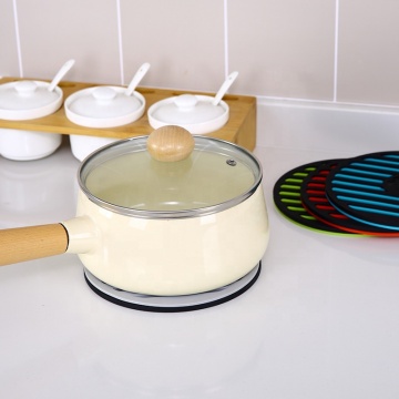 Tampon d'isolation en silicone pliant - Mat de cuisine résistant à la chaleur et support de pot