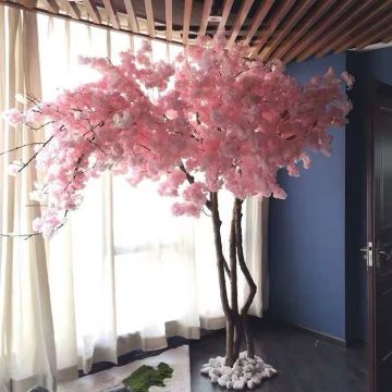 Linwoo Faux Pink Cherry Blossom and Peach Blossom Tree - Indoor/Outdoor Wedding Decorations