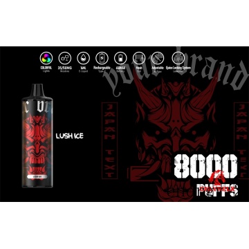 650mAh Bateria recarregável 8000puffs vape