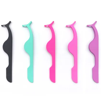 Private Label Full Strip Eyelash Tweezers - Pink Lash Applicator Tool