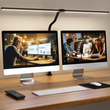 IHUAlite Clip Desk Lamp: 160 LED SMD Eyescare Lamp for Study and Office