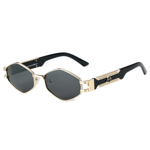 1.1 TAC Gradient Lenses Octagonal Metal Sunglasses
