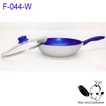2015 new design forged aluminum non stick stone wok