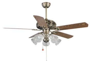 5 Wood Blades Classic Ceiling Fan with Light