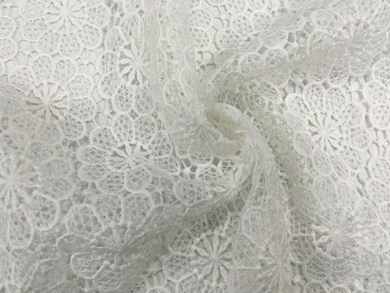 White Chemical Lace Fabric