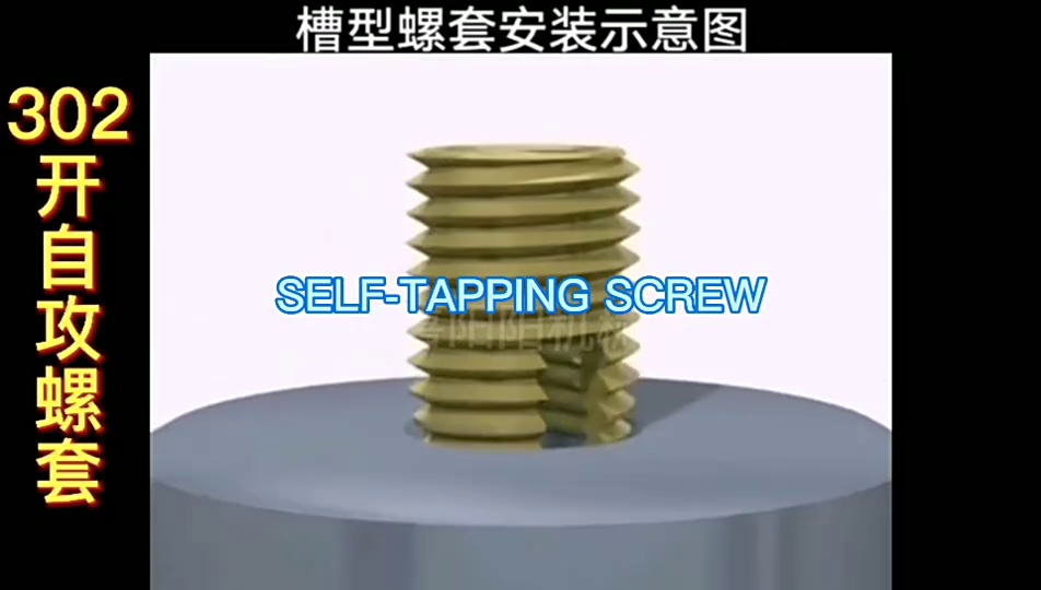 302 Type Stainless Steel Self-Tapping Screw Sleeve Fasteners-Thread Sheath