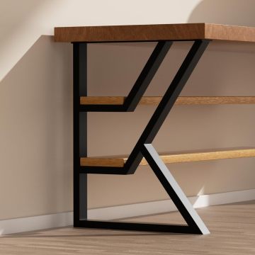 أرجل مكتب معدنية شديدة التحمل على شكل حرف K مقاس 28 بوصة