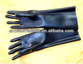 Black Industrial latex glove/Industrial Rubber Gloves/Industry & Household Latex Glove