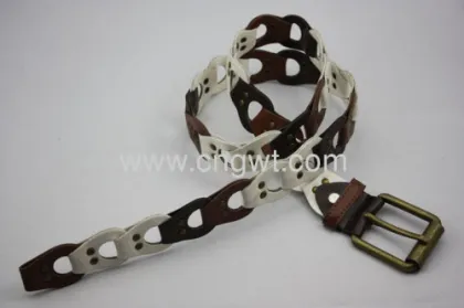 Personality Pin Buckle Leather Belt 