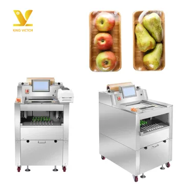 KV Supermarket Food Fruit Tray Wrapper Film Seal Machine