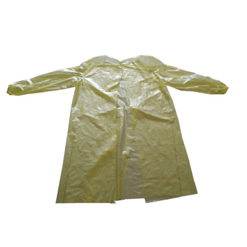 yellow color disposable isolation gown