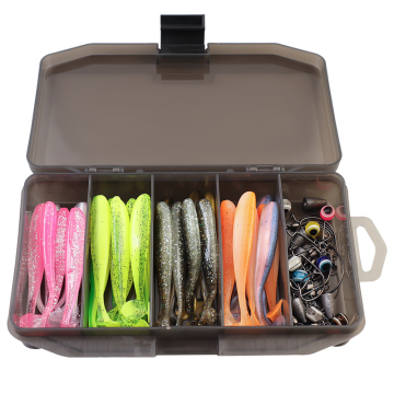 Texas Carroll Fishing Set - Anti-Hanging Soft Bait with T-Tail Crank Hook and Beads