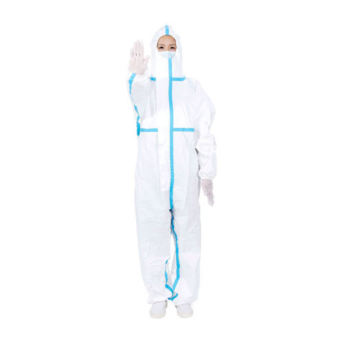 medical protective suit with shoecover low price medical protective suit Factory