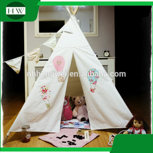 4-Wall Balloon Embroidery Style cotton canvas kids hond tiendas tipi pour chien