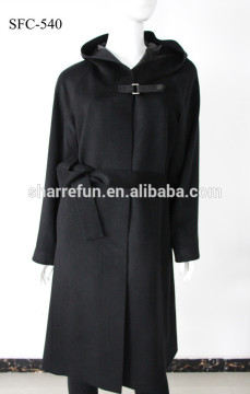 Factory Wholesale SFC-540 super elegangt ladies pure cashmere long coat