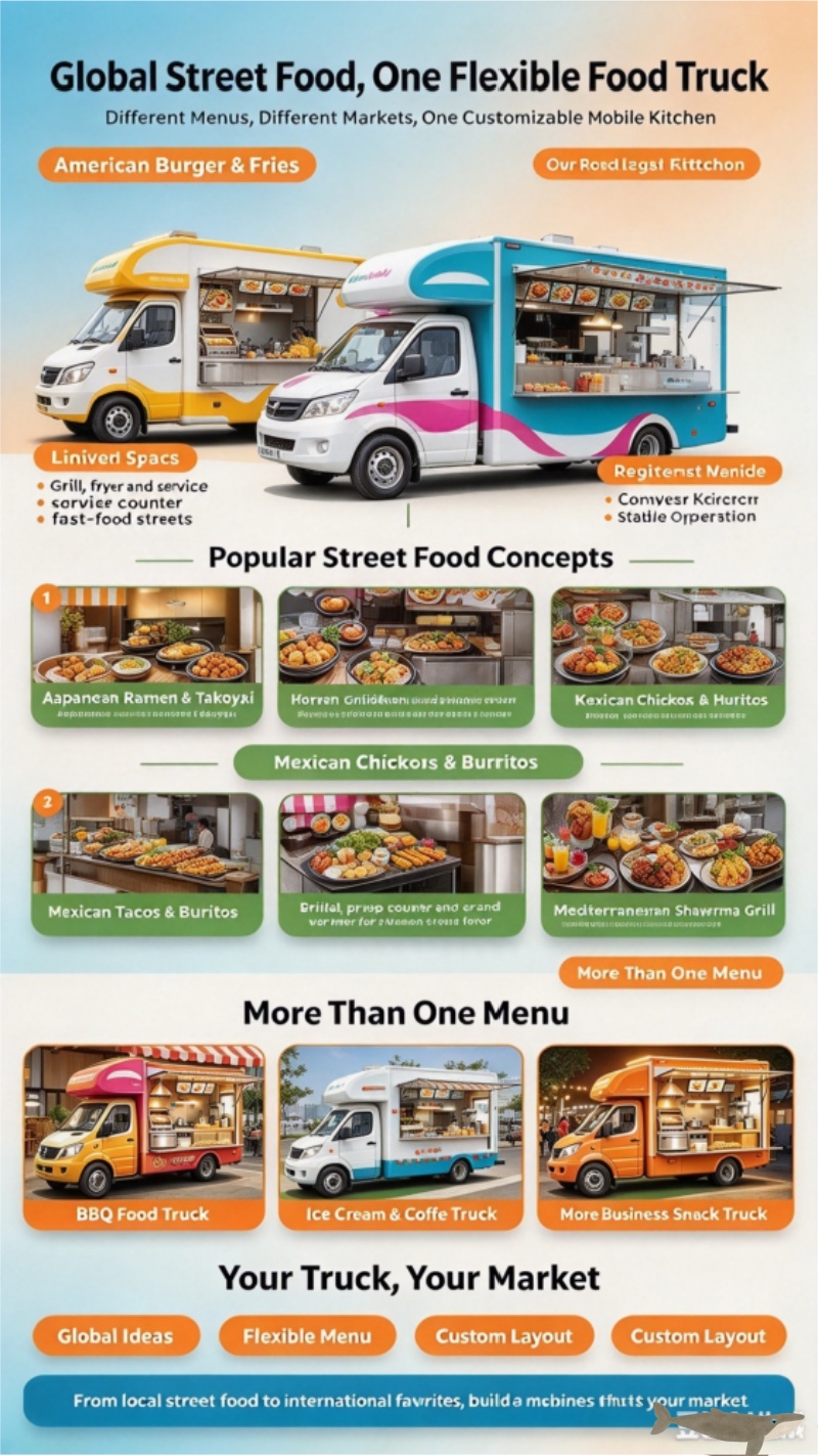 Street mobile food trucks