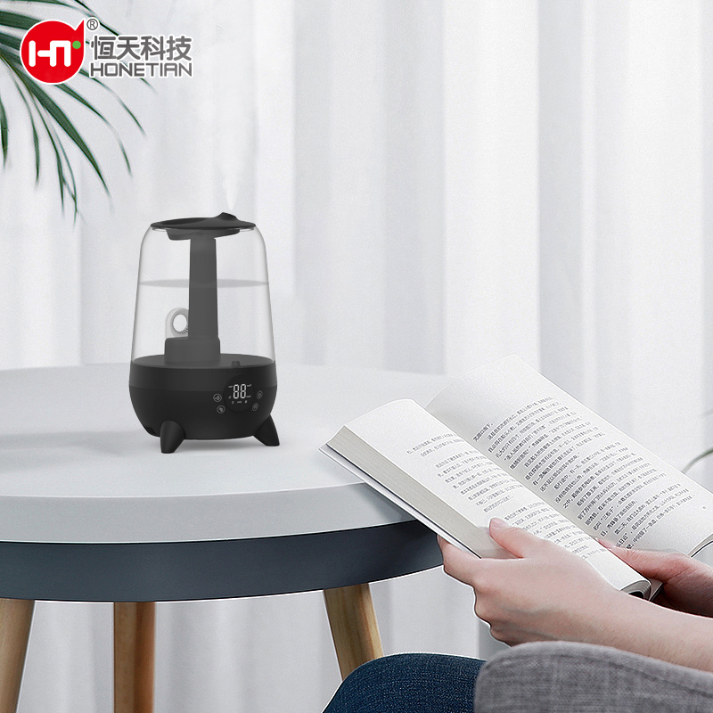 HONETIAN ultrasonic cool mist humidity setting 12 timer 3.5L capacity aroma oil tray included custom colors top fill humidifier
