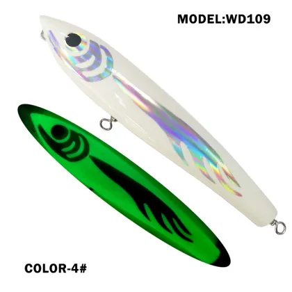 18cm Wooden Pencil Bait Lure 120g for Ocean GT Tuna Fishing