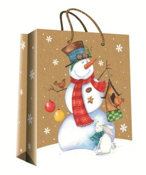 CHRISTMAS SERIES KRAFT GIFTBAG32-0