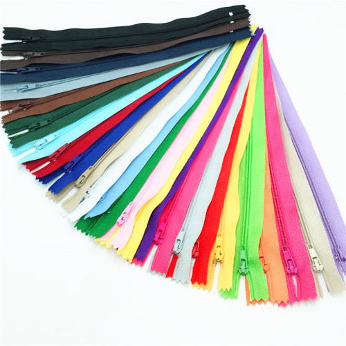 (10 Inch) 25CM 10pcs 3# Closed End Nylon Coil Zippers Tailor Sewing Craft (Color U PICK)
