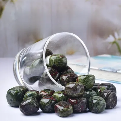 Natural High Quality Quartz Spheres Dragon Blood Stones