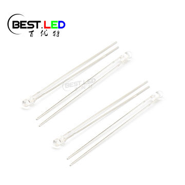 3mm Red LED Long Leg Clear Lens